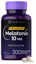 Carlyle Melatonin 10mg | 300 Softgels | Extra Strength Support for Adults | Non-GMO, Gluten Free Supplement - FENGGESTORE20