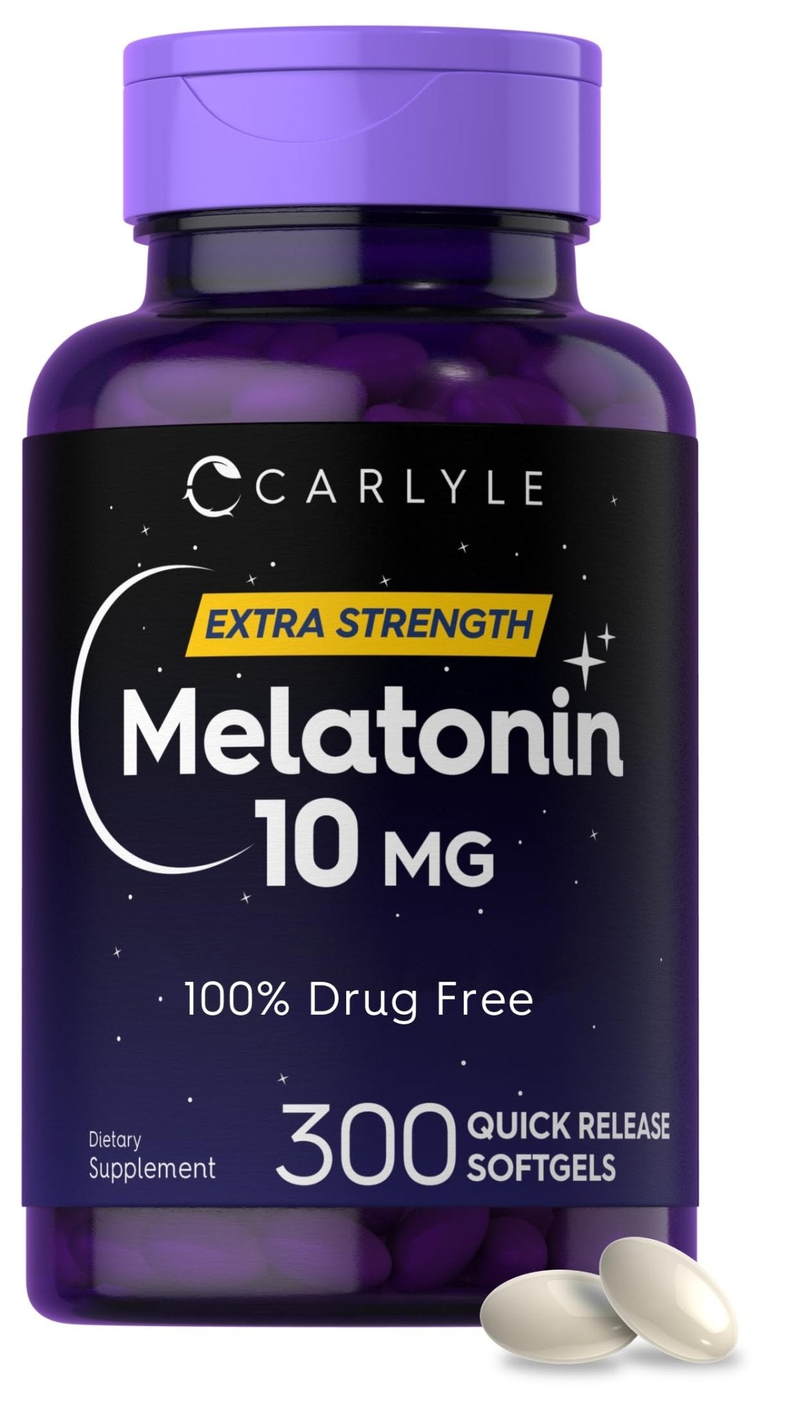 Carlyle Melatonin 10mg | 300 Softgels | Extra Strength Support for Adults | Non-GMO, Gluten Free Supplement - FENGGESTORE20