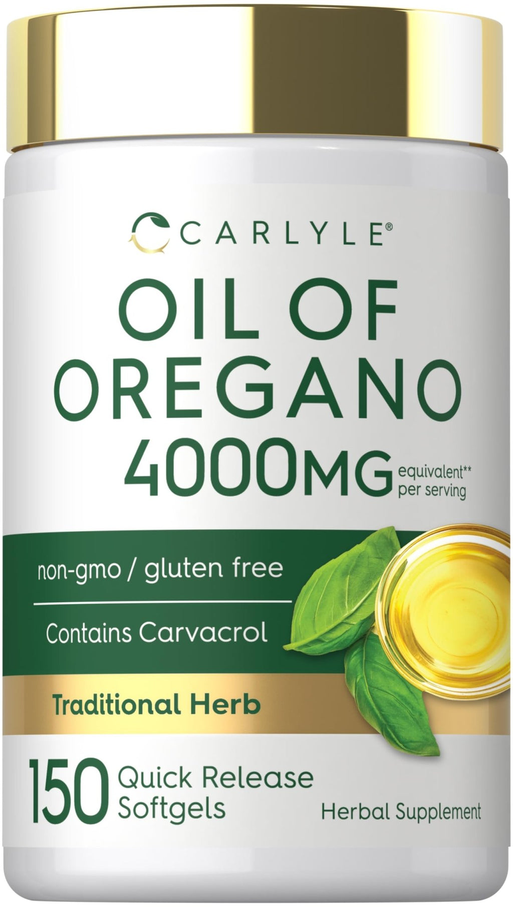 Carlyle Oregano Oil Supplement | 150 Softgel Capsules | Contains Carvacrol | Non-GMO & Gluten Free Formula - FENGGESTORE20