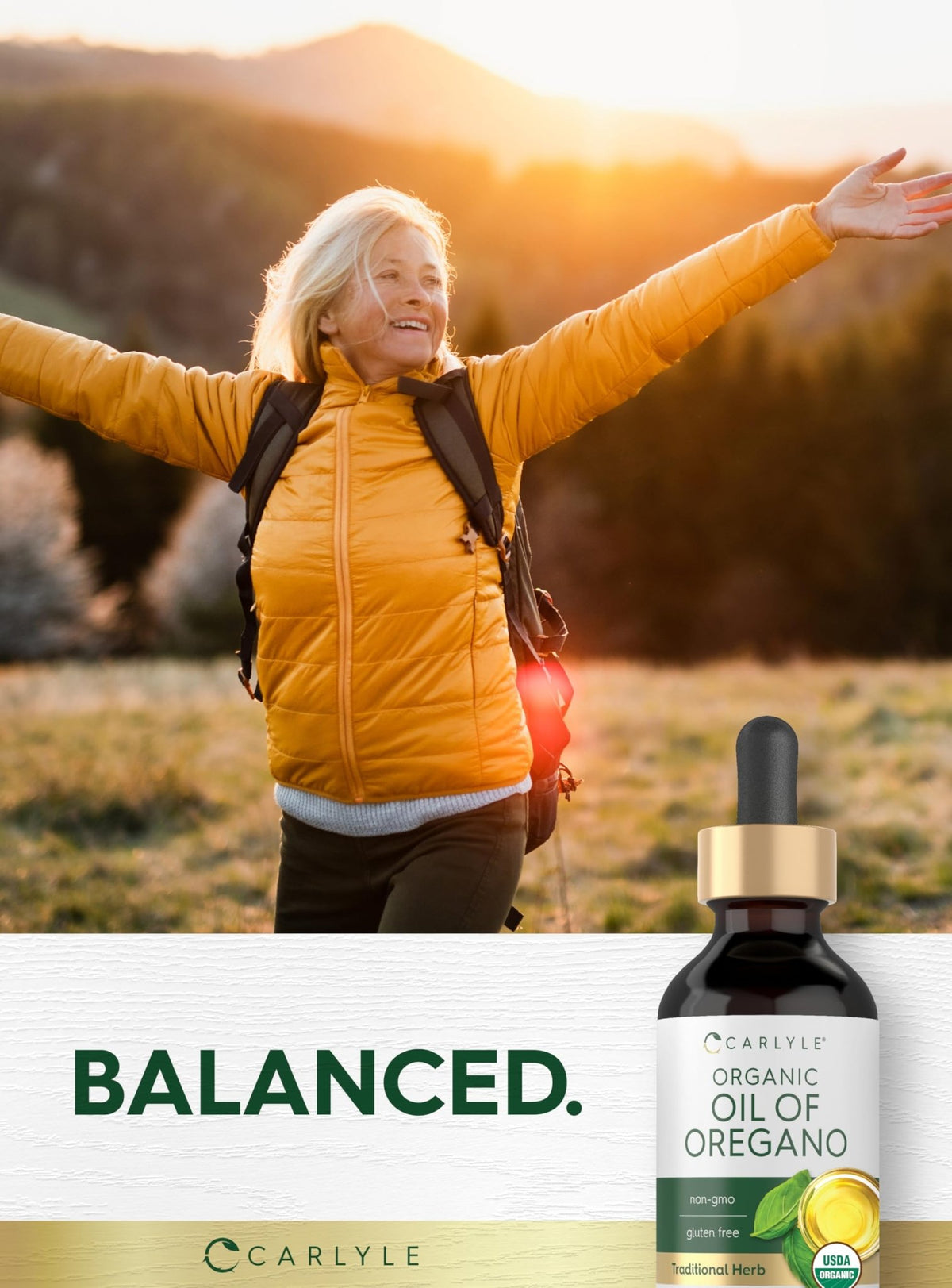 Carlyle Organic Oil of Oregano Liquid Drops - 2 fl oz - 1 Year Supply | Vegan Herbal Supplement | Non-GMO, Gluten Free - FENGGESTORE20