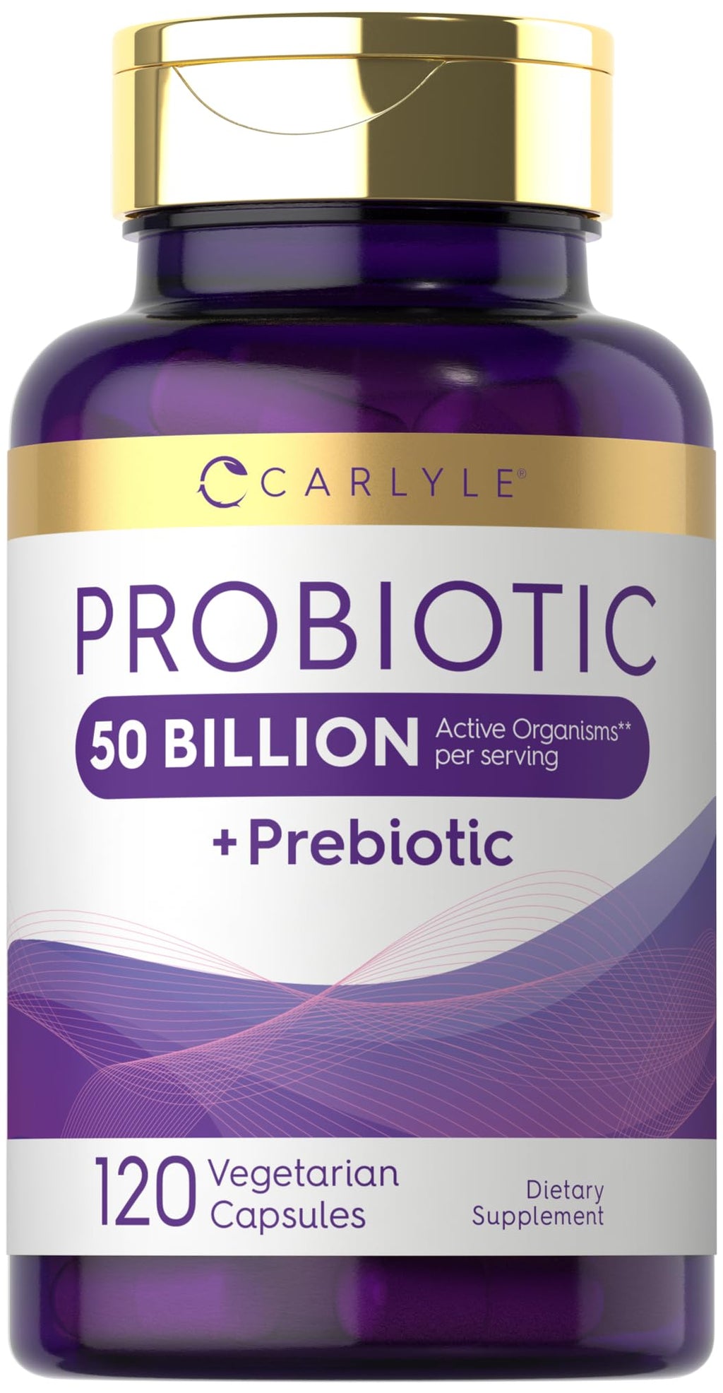 Carlyle Probiotics with Prebiotics | 120 Capsules | 50 Billion Active Organisms | Non-GMO & Gluten Free Supplement - FENGGESTORE20