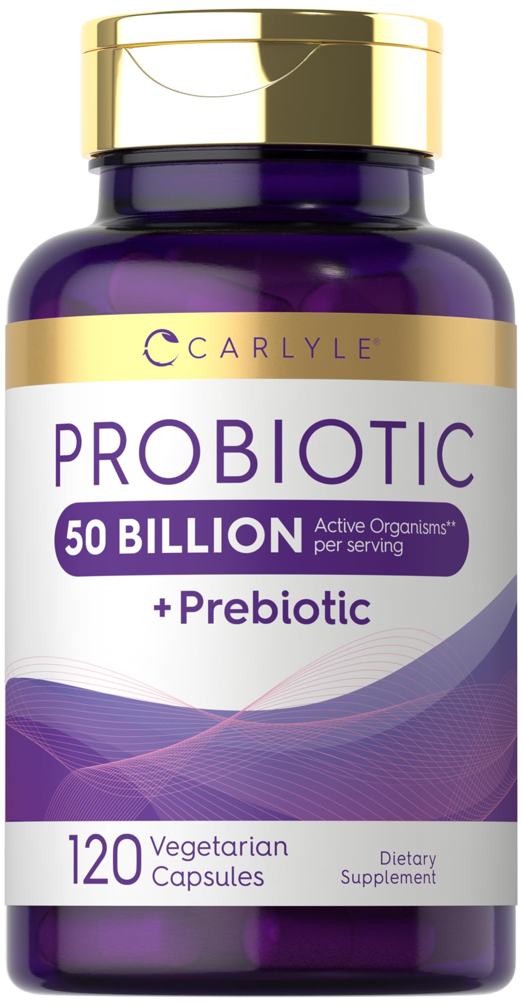 Carlyle Probiotics with Prebiotics | 120 Capsules | 50 Billion Active Organisms | Non-GMO & Gluten Free Supplement - FENGGESTORE20