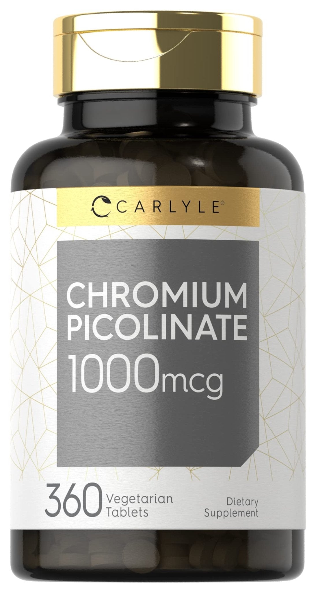Carlyle Ultra Chromium Picolinate 1000mcg | 360 Tablets | Vegetarian, Non-GMO, Gluten Free - FENGGESTORE20