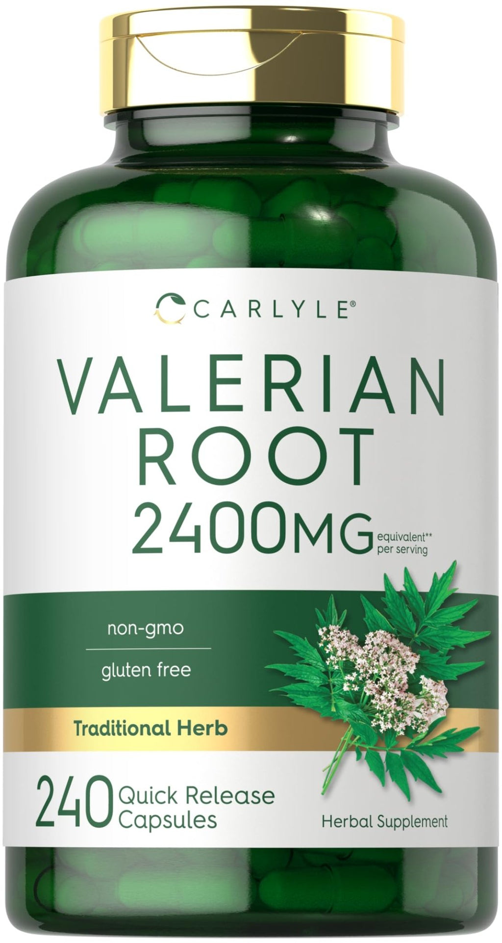 Carlyle Valerian Root Capsules | 240 Count | Herb Extract Supplement | Non-GMO, Gluten Free - FENGGESTORE20