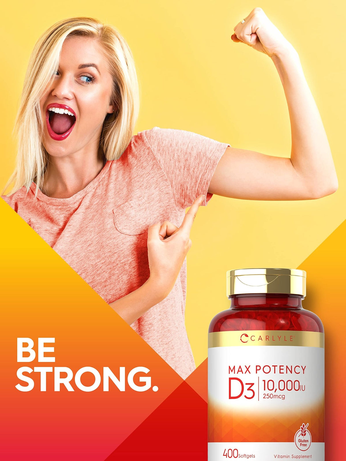 Carlyle Vitamin D 10000 IU 400 Softgels | Value Size | Max Potency | Non-GMO, Gluten Free Supplement - FENGGESTORE20