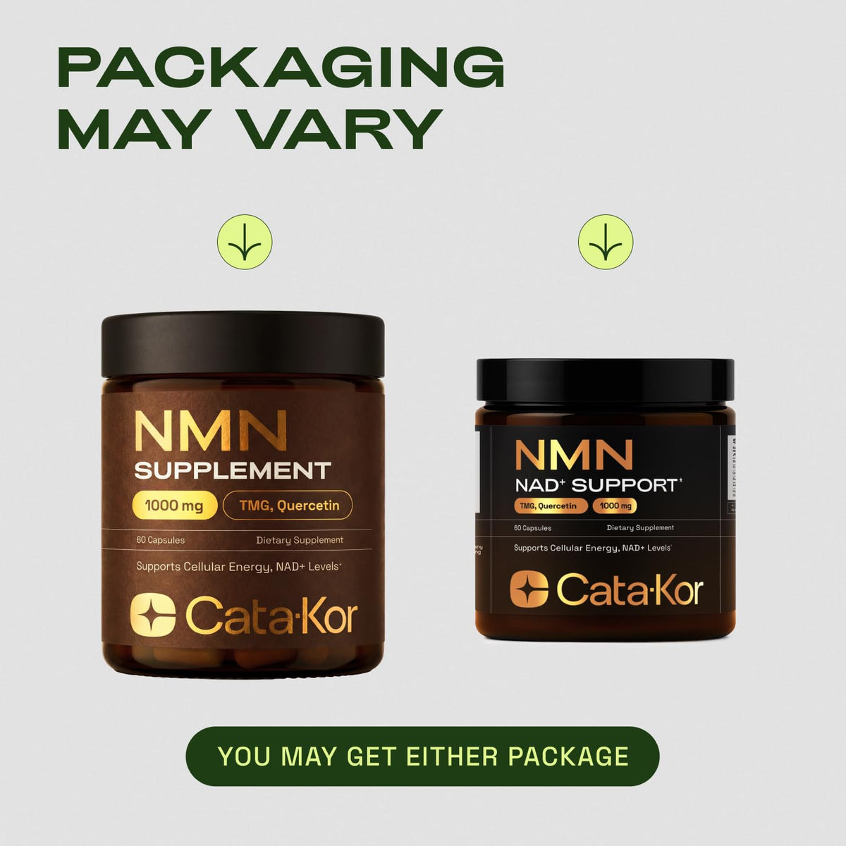 Cata-Kor NMN Supplement – 1000mg Per Serving NAD Resveratrol Supplement with Quercetin | TMG – NMNH Alternative – Supports Cellular Energy & NAD+ Level – 60 Capsules - FENGGESTORE20