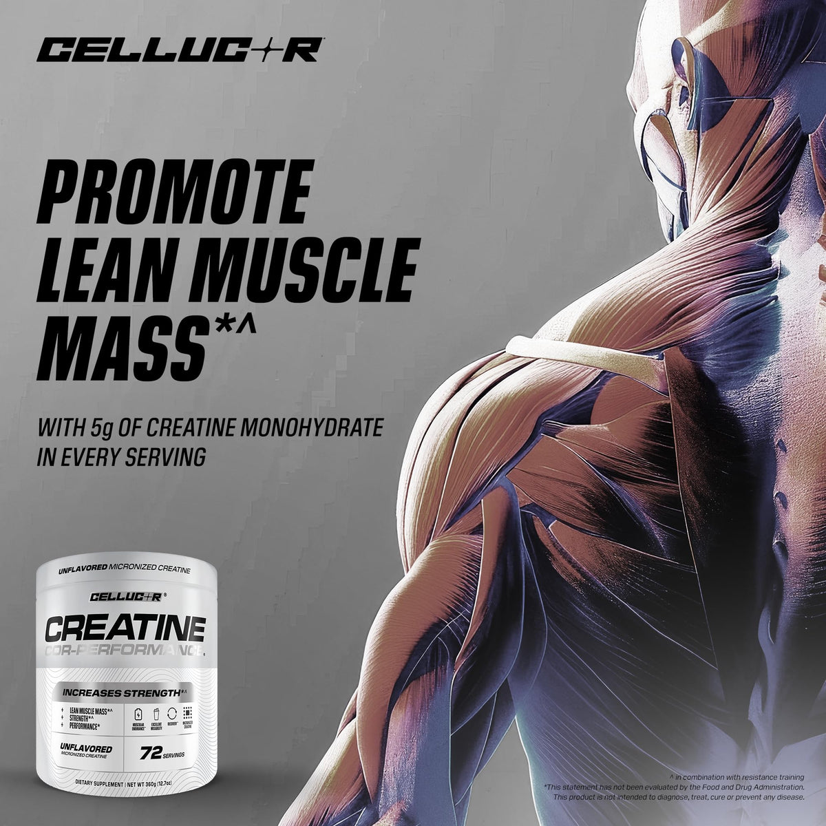 Cellucor Cor-Performance Creatine Monohydrate for Strength and Muscle Growth, 72 Servings - FENGGESTORE20