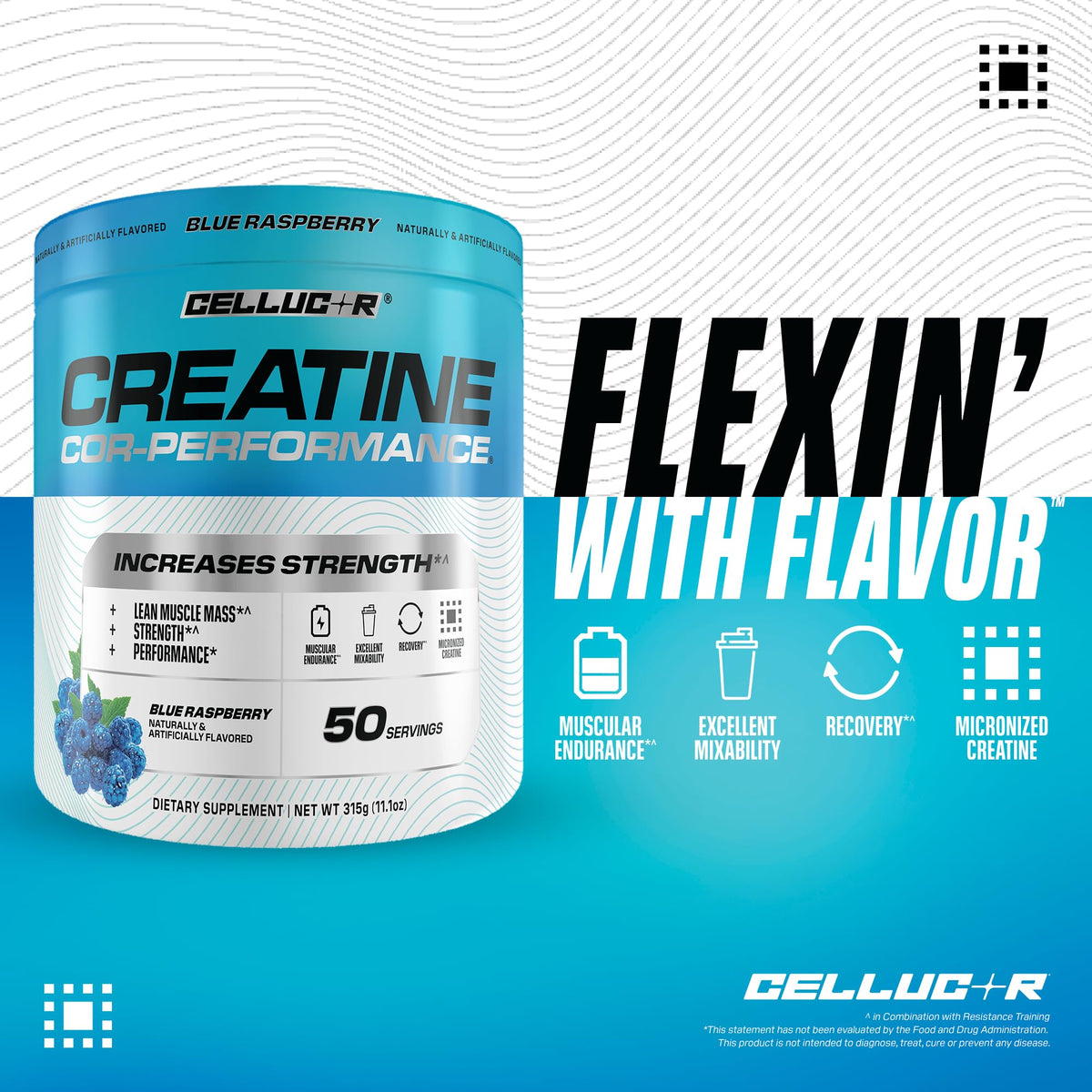 Cellucor Creatine Powder, Blue Raspberry Flavor - Increases Strength, Lean Muscle Mass & Endurance, Micronized Creatine for Fast Absorption - FENGGESTORE20