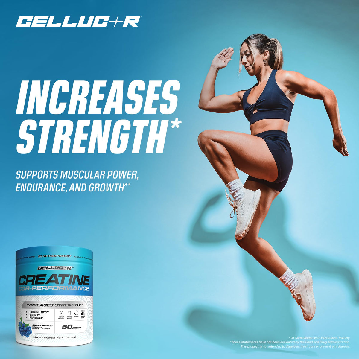 Cellucor Creatine Powder, Blue Raspberry Flavor - Increases Strength, Lean Muscle Mass & Endurance, Micronized Creatine for Fast Absorption - FENGGESTORE20