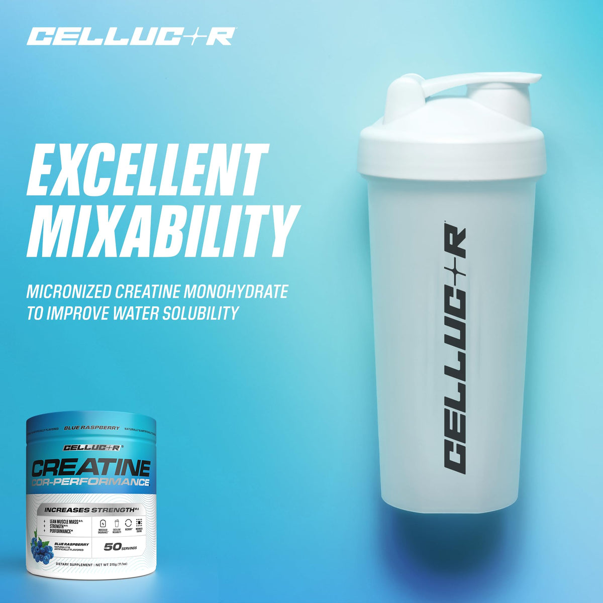 Cellucor Creatine Powder, Blue Raspberry Flavor - Increases Strength, Lean Muscle Mass & Endurance, Micronized Creatine for Fast Absorption - FENGGESTORE20