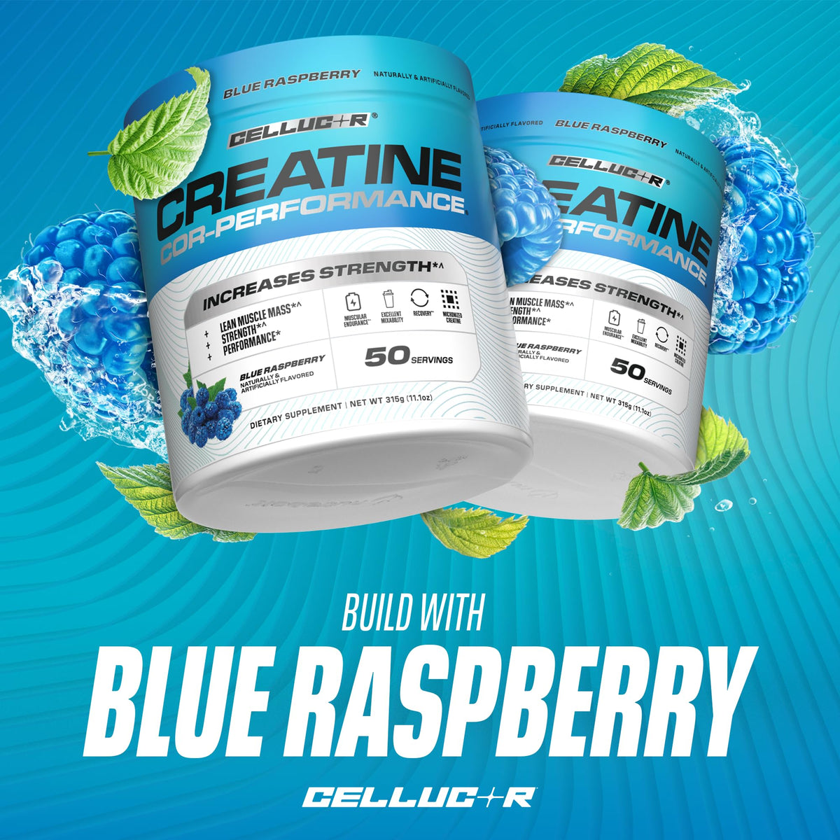 Cellucor Creatine Powder, Blue Raspberry Flavor - Increases Strength, Lean Muscle Mass & Endurance, Micronized Creatine for Fast Absorption - FENGGESTORE20