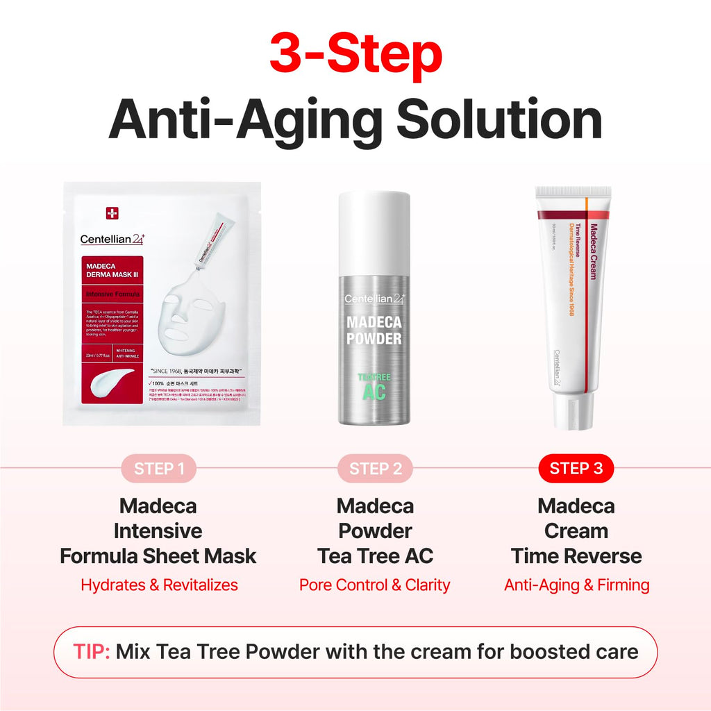 CENTELLIAN 24 Madeca Cream Time Reverse (1.69 fl oz) - TECA Centella Asiatica Glow Face Cream Moisturizer, Hydrating - FENGGESTORE20