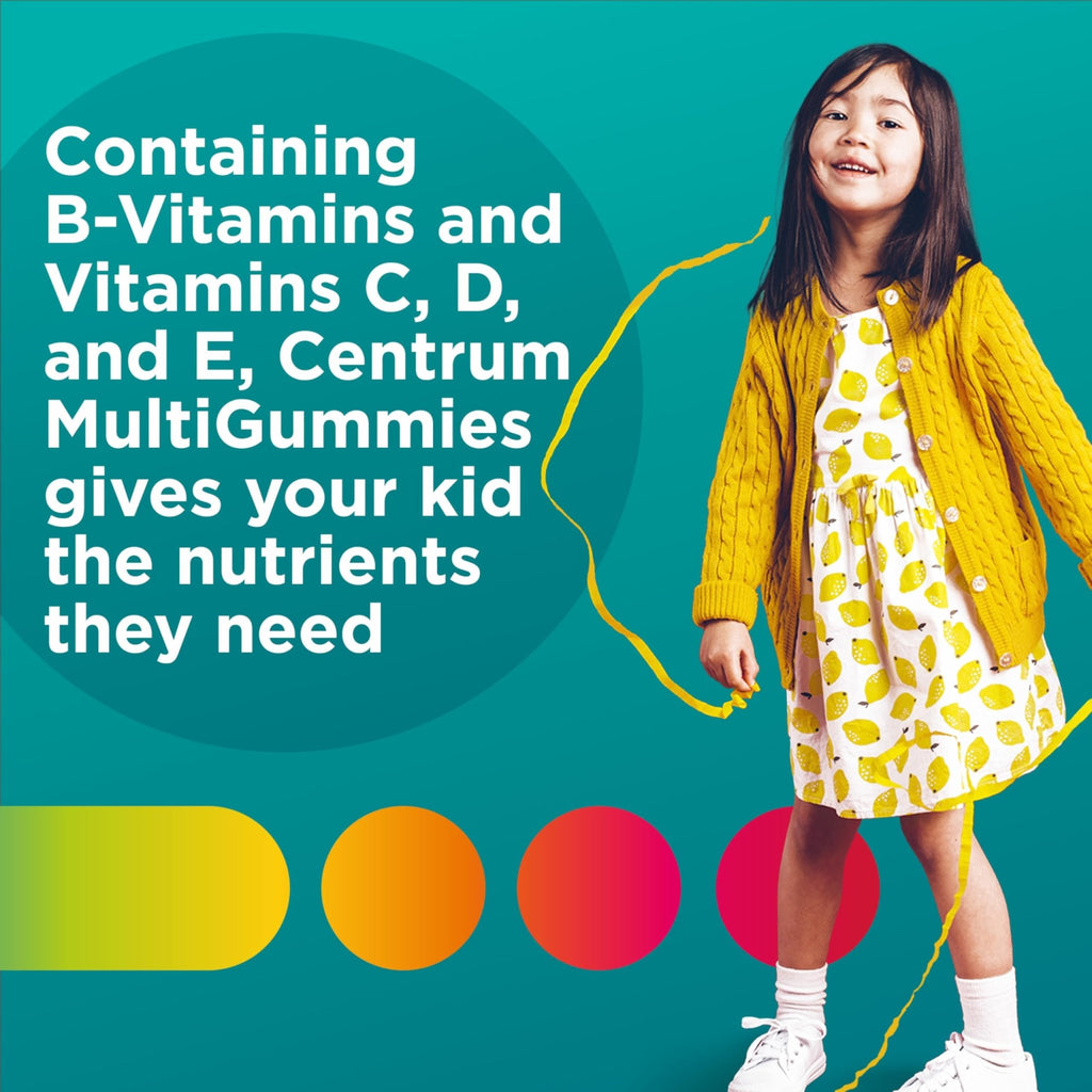 Centrum Kids Multivitamin Gummies, Tropical Punch Flavor Made With Natural Flavors, Stocking Stuffer, 150 Count, 150 Day Supply - FENGGESTORE20