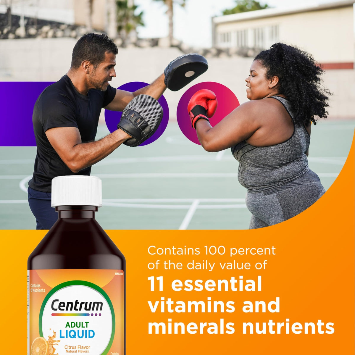 Centrum Liquid Multivitamin for Adults, Multivitamin/Multimineral Supplement with B Vitamins and Antioxidants, Citrus Flavor - 8 Fl Oz - FENGGESTORE20