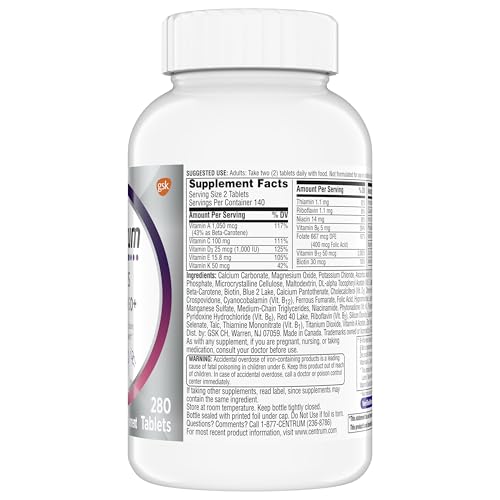 Centrum Minis Silver Women's Multivitamin for Women 50 Plus, Multimineral Supplement with Vitamin D3, B Vitamins, Non-GMO Ingredients - FENGGESTORE20