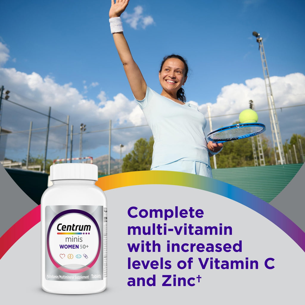 Centrum Minis Silver Women's Multivitamin for Women 50 Plus, Multimineral Supplement with Vitamin D3, B Vitamins, Non-GMO Ingredients - FENGGESTORE20