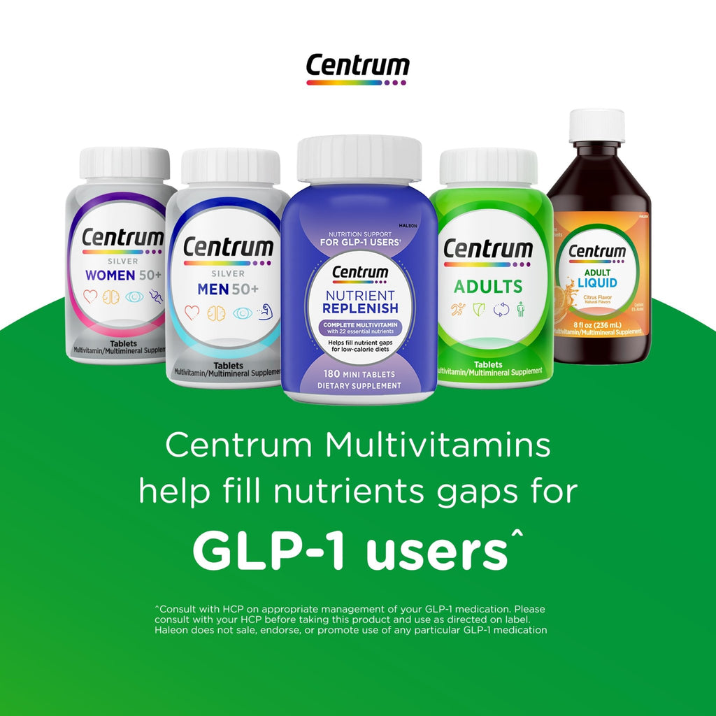 Centrum Minis Silver Women's Multivitamin for Women 50 Plus, Multimineral Supplement with Vitamin D3, B Vitamins, Non-GMO Ingredients - FENGGESTORE20