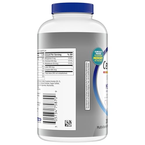 Centrum Silver Men's 50+ Multivitamin with Vitamin D3, B-Vitamins, Zinc for Memory and Cognition - 200 Tablets - FENGGESTORE20
