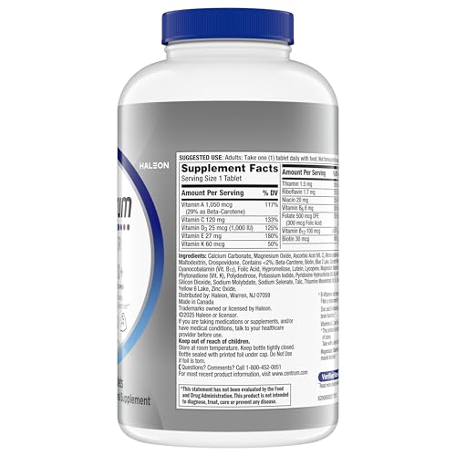 Centrum Silver Men's 50+ Multivitamin with Vitamin D3, B-Vitamins, Zinc for Memory and Cognition - 200 Tablets - FENGGESTORE20
