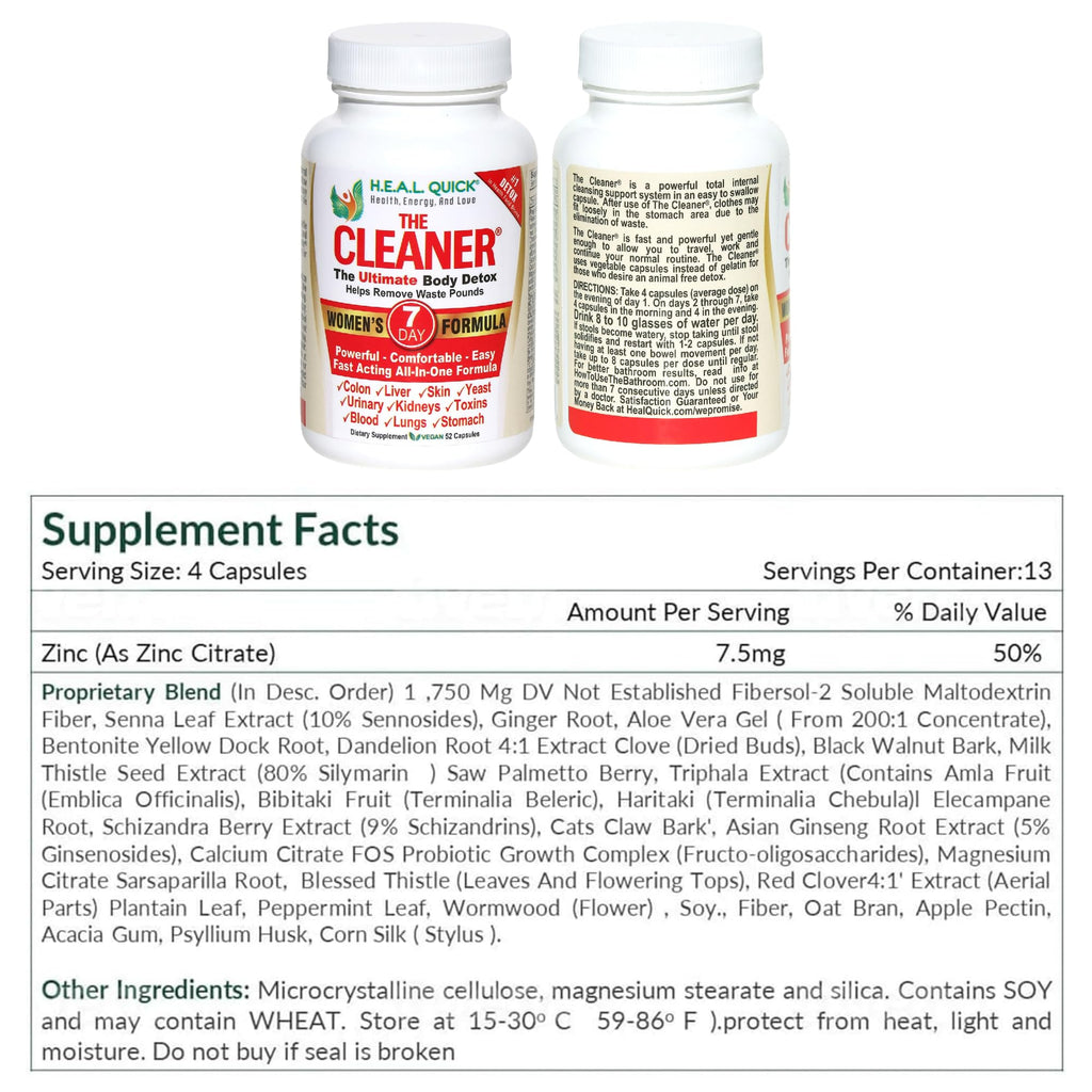 Century Systems The Cleaner Detox, Powerful 7-Day Complete Internal Cleansing Formula for Women, Support Digestive Health, - FENGGESTORE20
