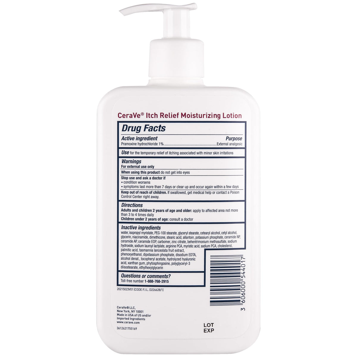 CeraVe Anti Itch Moisturizing Lotion with Pramoxine Hydrochloride, Relieves Itch with Minor Skin Irritations - FENGGESTORE20