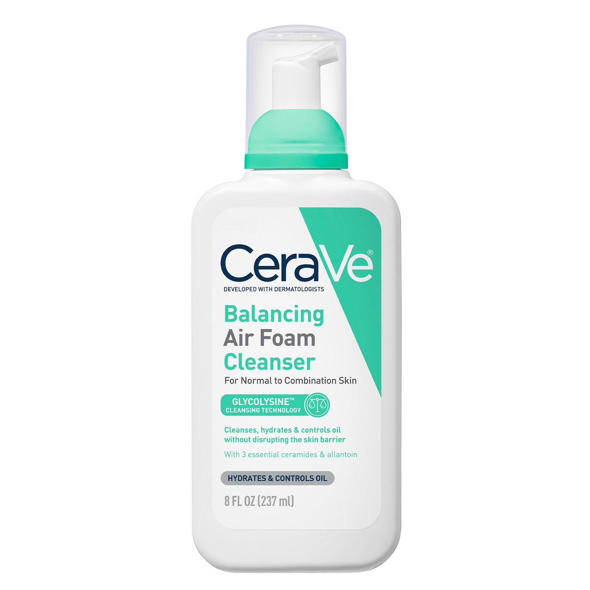 CeraVe Balancing Air Foam Face Wash, Foaming Facial Cleanser For Combination Skin, 8HR Oil Control + 24HR Hydration - FENGGESTORE20