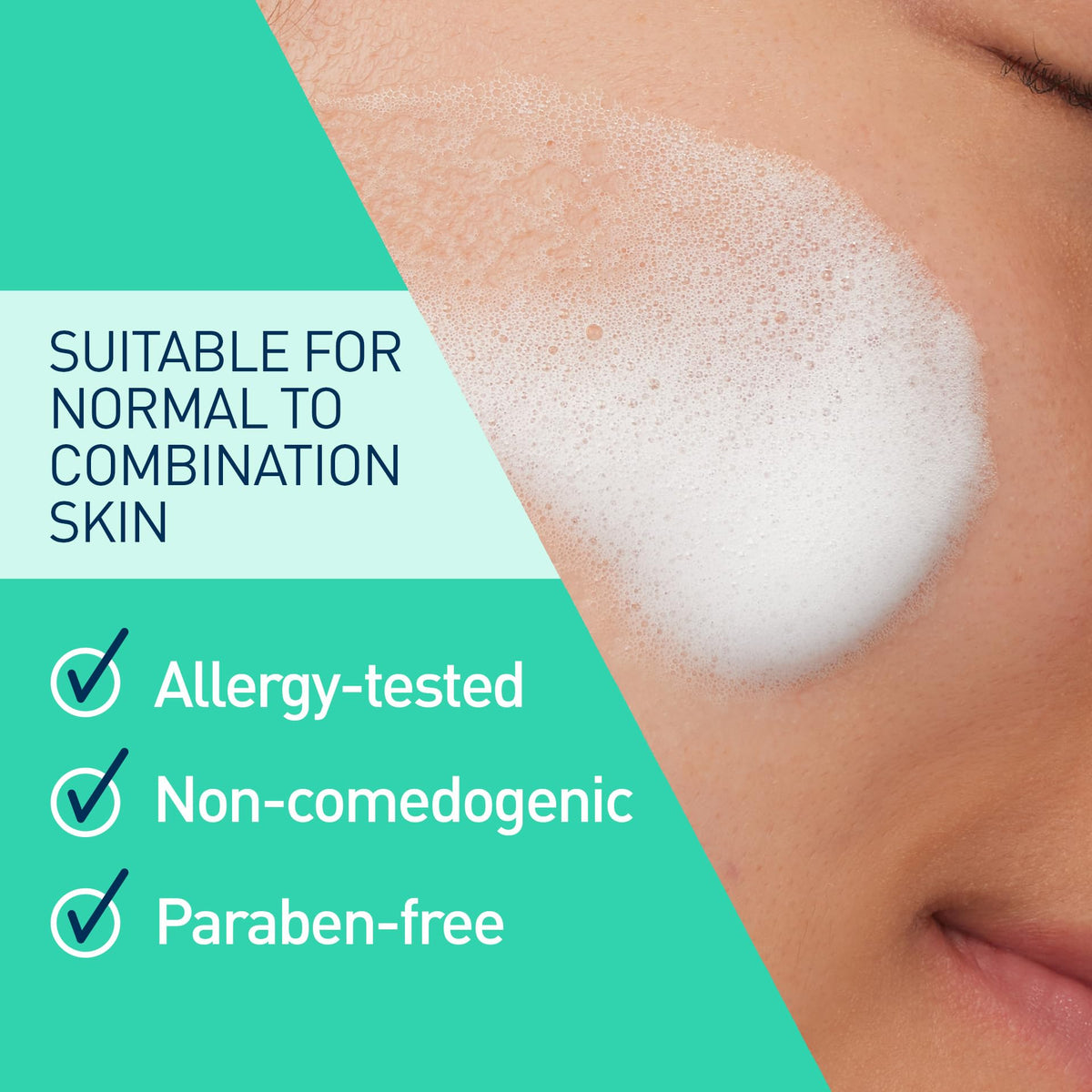 CeraVe Balancing Air Foam Face Wash, Foaming Facial Cleanser For Combination Skin, 8HR Oil Control + 24HR Hydration - FENGGESTORE20
