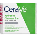 CeraVe Hydrating Cleanser Bar, Soap-Free Body and Facial Cleanser with 5% Moisturizing Cream, Fragrance-Free, 2-Pack, 4.5 Ounce Each - FENGGESTORE20
