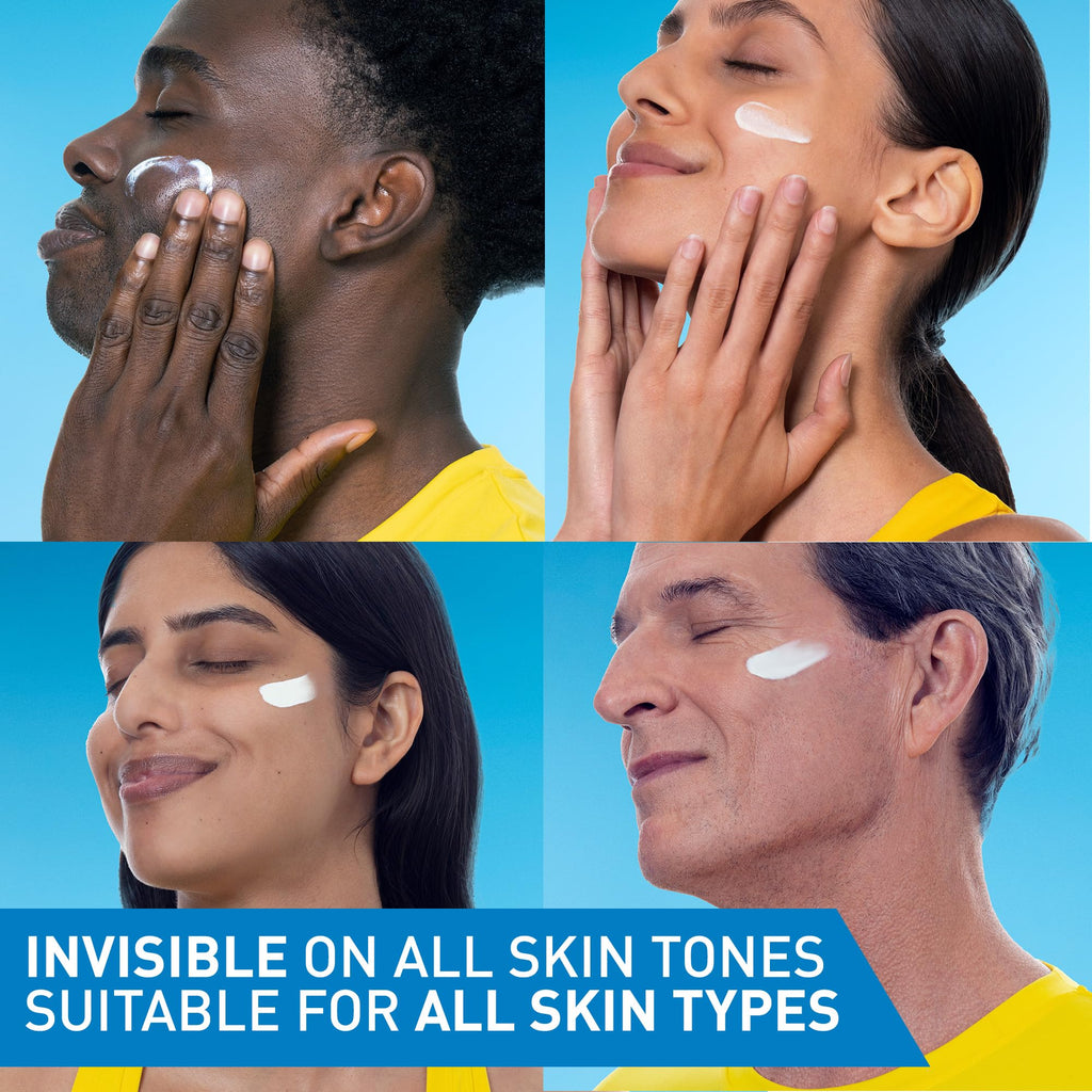 CeraVe Invisible Mineral Sunscreen SPF 50, Face Sunscreen for Sensitive Skin With Zinc Oxide & Titanium Dioxide, Vitamin E - FENGGESTORE20