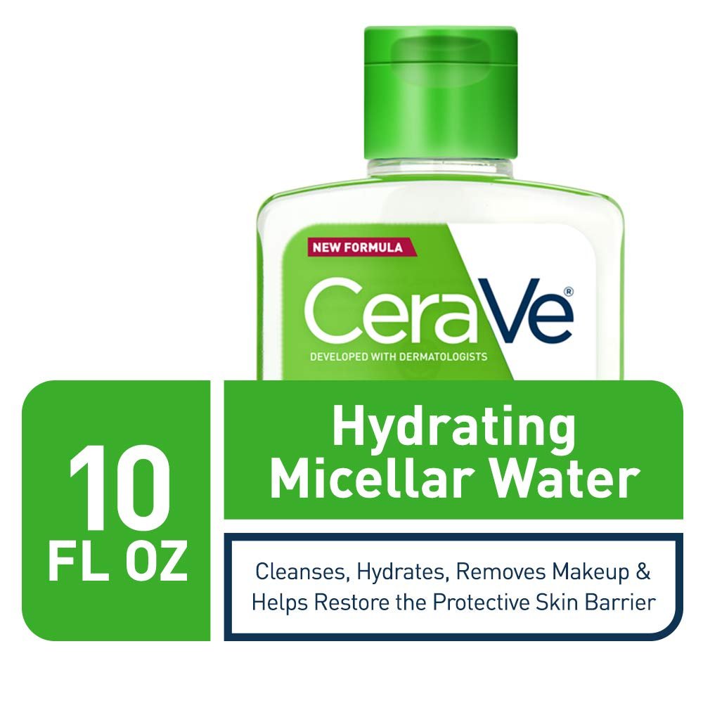 CeraVe Micellar Water, Hydrating Facial Cleanser & Eye Makeup Remover with Niacinamide, Ceramides & Glycerin - FENGGESTORE20