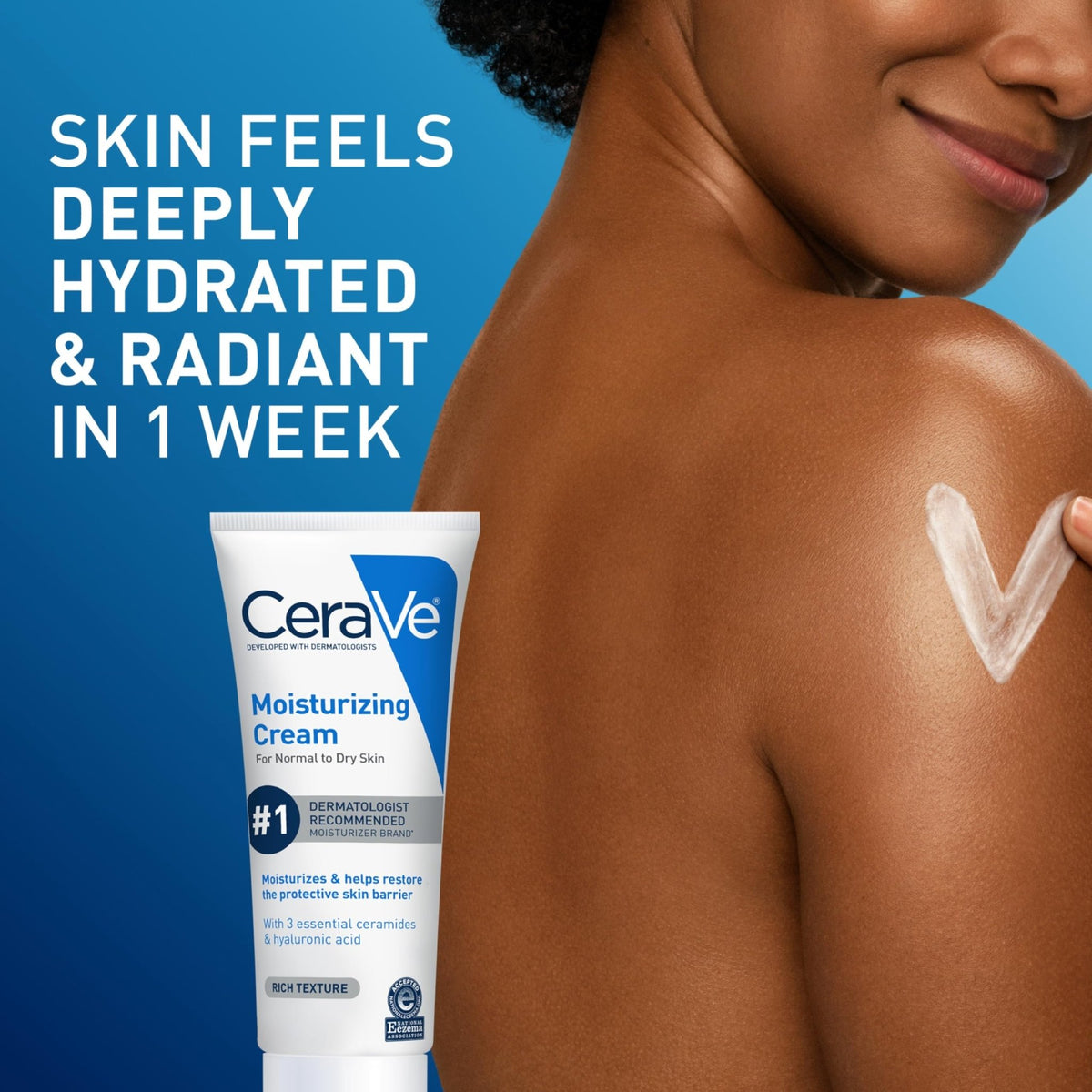 CeraVe Moisturizing Cream, Face Body Moisturizer, Normal to Dry Skin, 8 Fl Oz - FENGGESTORE20