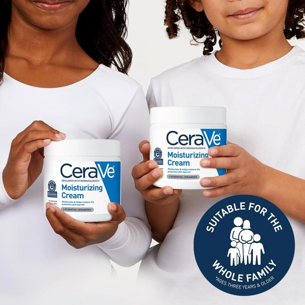 CeraVe Moisturizing Cream, Face Body Moisturizer, Normal to Dry Skin, 8 Fl Oz - FENGGESTORE20