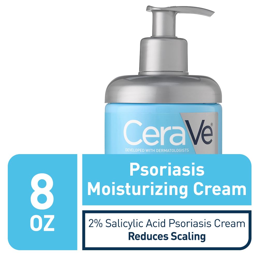 CeraVe Moisturizing Cream for Psoriasis Treatment, With Salicylic Acid for Dry Skin Itch Relief & Urea for Moisturizing - FENGGESTORE20