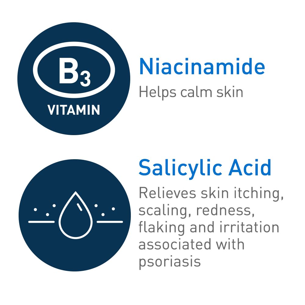 CeraVe Moisturizing Cream for Psoriasis Treatment, With Salicylic Acid for Dry Skin Itch Relief & Urea for Moisturizing - FENGGESTORE20