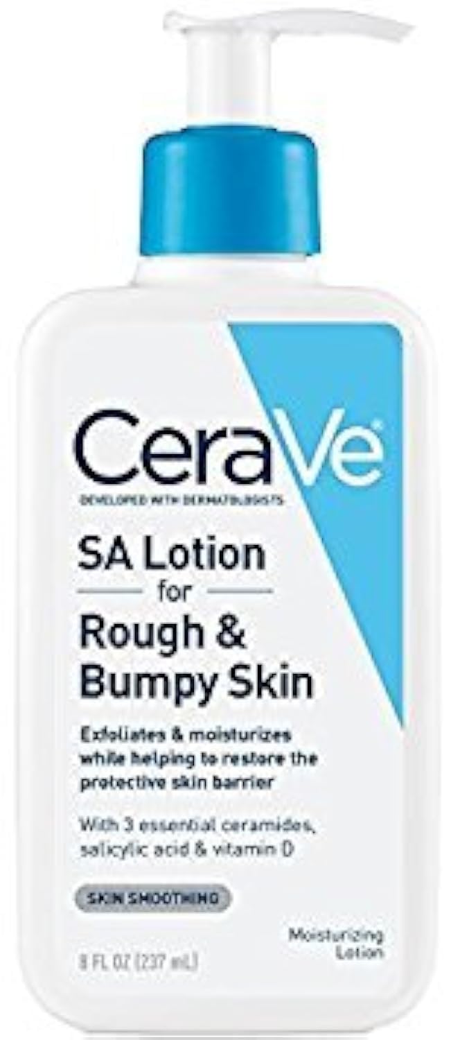 CeraVe SA Lotion for Rough & Bumpy Skin, Vitamin D, Hyaluronic Acid, Lactic Acid & Salicylic Acid Lotion - FENGGESTORE20