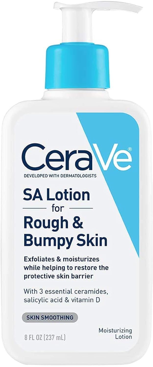 CeraVe SA Lotion for Rough & Bumpy Skin, Vitamin D, Hyaluronic Acid, Lactic Acid & Salicylic Acid Lotion - FENGGESTORE20