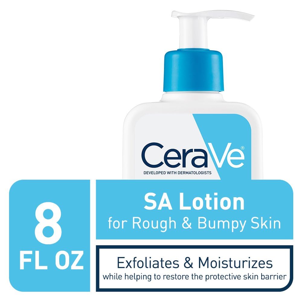 CeraVe SA Lotion for Rough & Bumpy Skin, Vitamin D, Hyaluronic Acid, Lactic Acid & Salicylic Acid Lotion - FENGGESTORE20