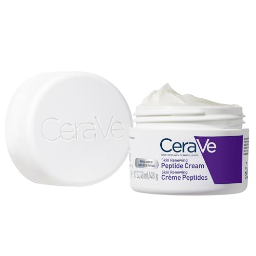 CeraVe Skin Renewing Night Cream, Niacinamide, Peptide Complex, and Hyaluronic Acid Moisturizer for Face, 1.7 Ounce, Packaging may Vary - FENGGESTORE20