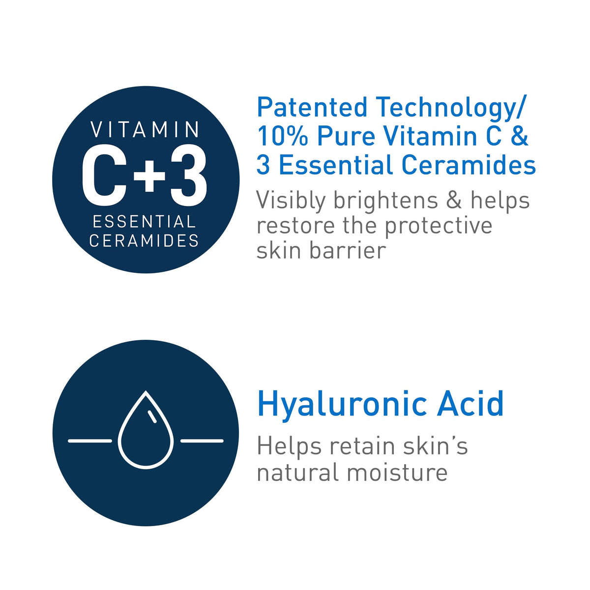 CeraVe Vitamin C Serum for Face with 10% Pure Vitamin C, Hyaluronic Acid & 3 Essential Ceramides, Skin Brightening Antioxidant Serum, - FENGGESTORE20