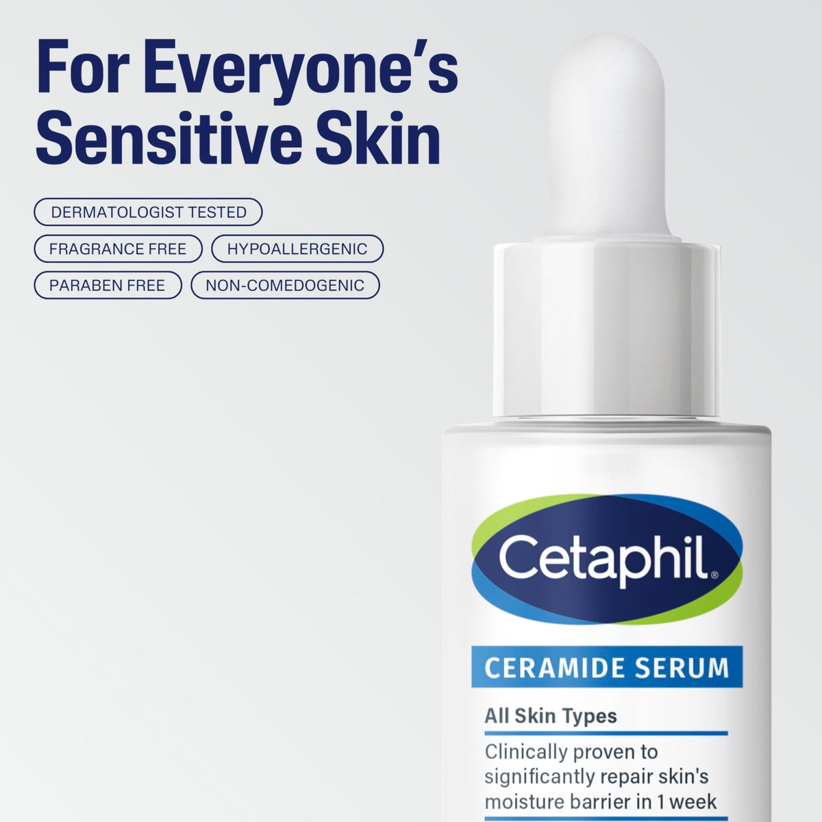 Cetaphil Ceramide Serum, Hydrates and Restores Skin Barrier, Formulated with Ceramides & Centella Asiatica, Designed for Sensitive Skin, - FENGGESTORE20