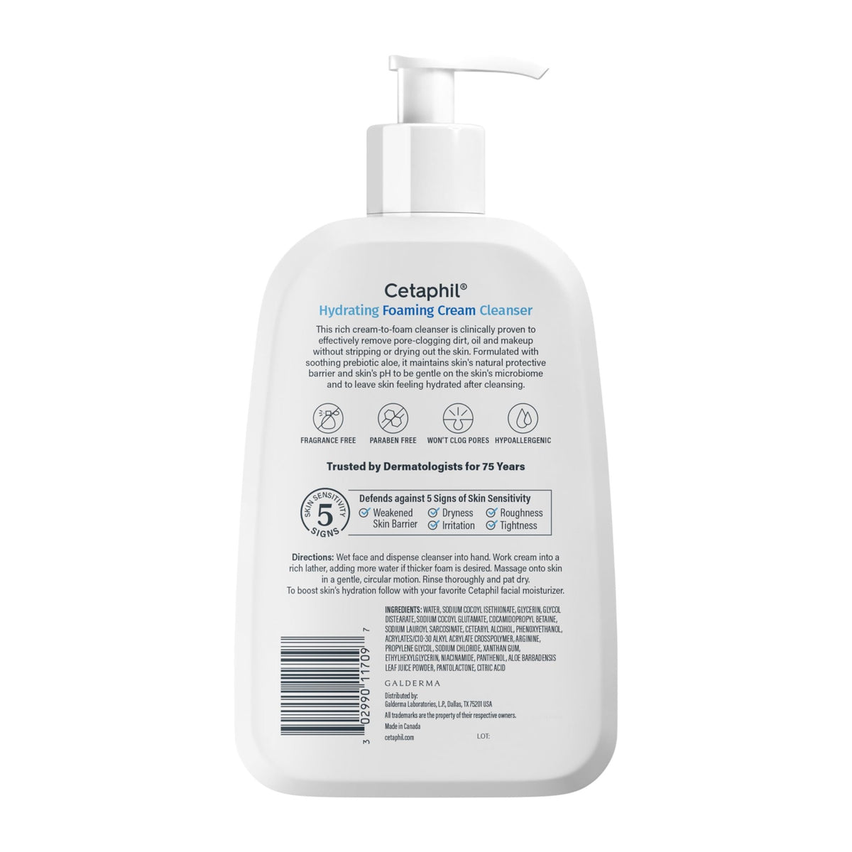 Cetaphil Cream to Foam Face Wash, Hydrating Foaming Cream Cleanser, 16 oz, For Normal to Dry, Sensitive Skin - FENGGESTORE20