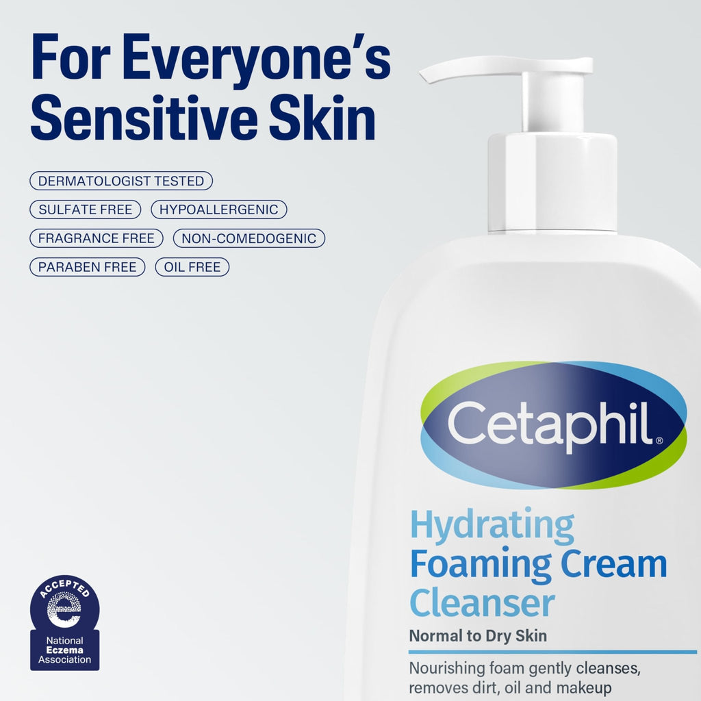 Cetaphil Cream to Foam Face Wash, Hydrating Foaming Cream Cleanser, 16 oz, For Normal to Dry, Sensitive Skin - FENGGESTORE20