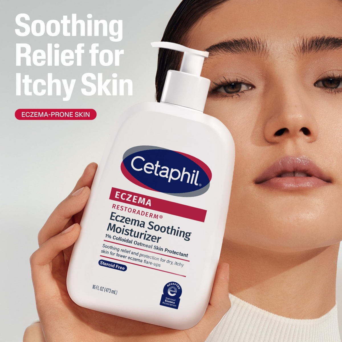 CETAPHIL ECZEMA RESTORADERM Soothing Moisturizer, For Eczema Prone Skin, 16 oz, Fewer Symptom Flare-Ups, 48 Hour Hydration, 1% Skin Protectant - FENGGESTORE20