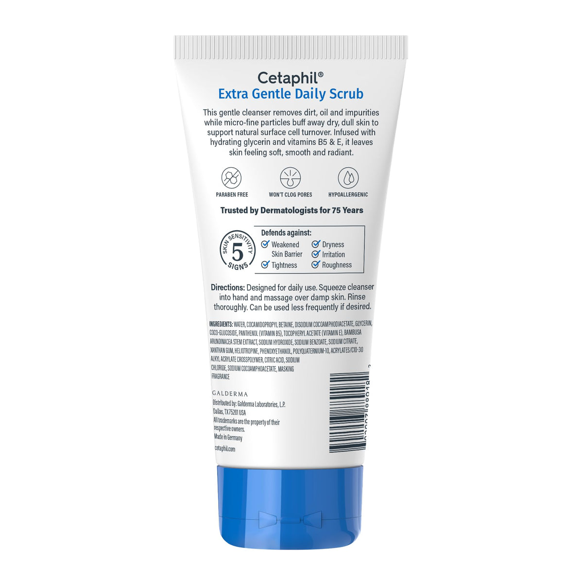 Cetaphil Exfoliating Face Wash, Extra Gentle Daily Face Scrub, Gently Exfoliates & Cleanses - FENGGESTORE20
