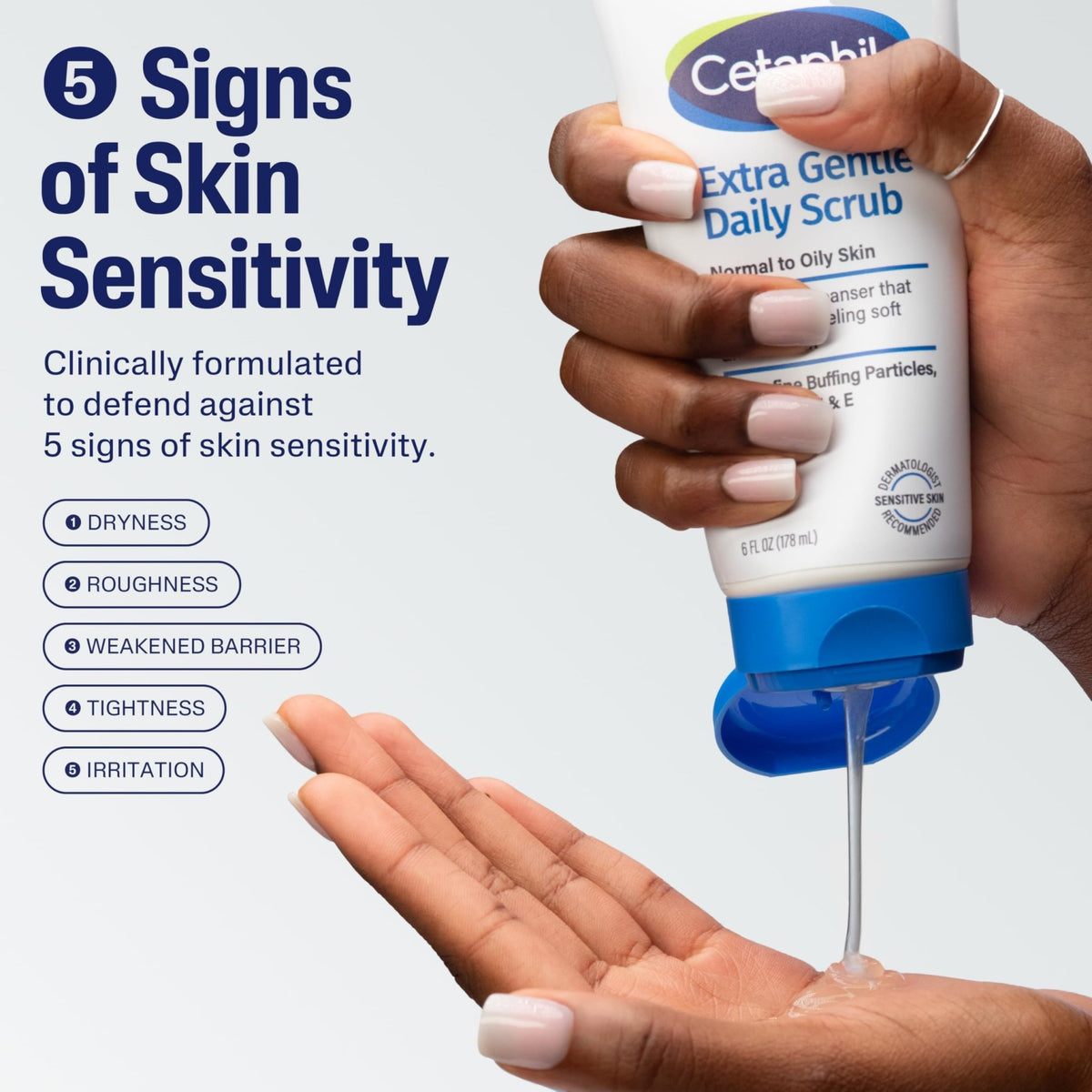 Cetaphil Exfoliating Face Wash, Extra Gentle Daily Face Scrub, Gently Exfoliates & Cleanses - FENGGESTORE20