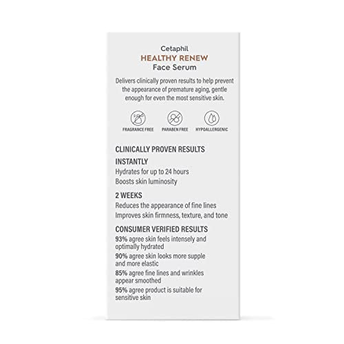 Cetaphil Healthy Renew Anti Aging Face Serum 1 Oz, Retinol Alternative Serum for Face with Niacinamide & Peptides - FENGGESTORE20