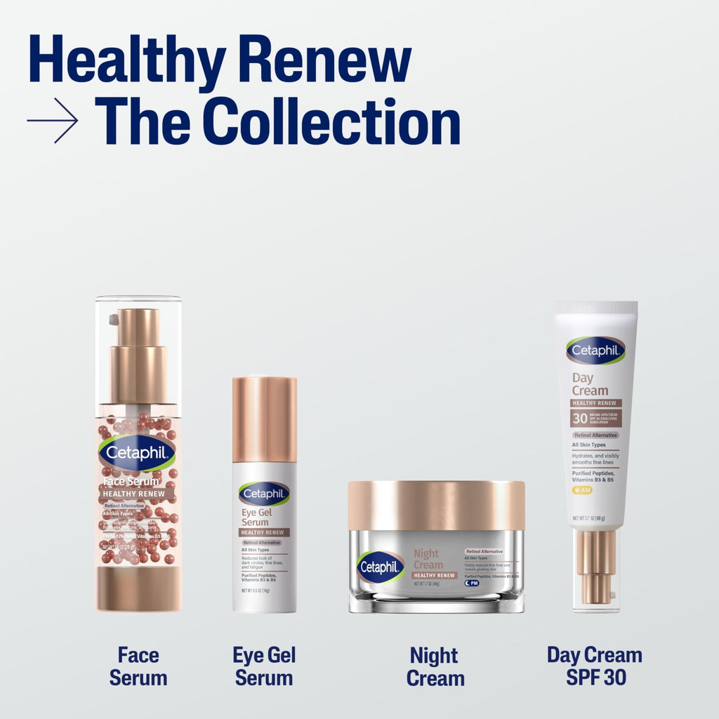 Cetaphil Healthy Renew Anti Aging Face Serum 1 Oz, Retinol Alternative Serum for Face with Niacinamide & Peptides - FENGGESTORE20