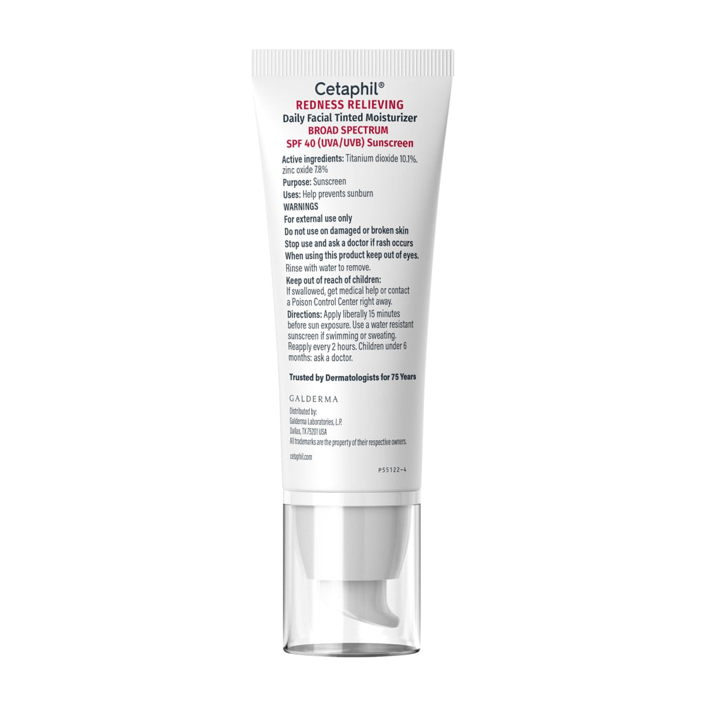 CETAPHIL Redness Relieving Daily Facial Moisturizer SPF 40, 1.7 fl oz, Broad spectrum Sunscreen, Neutral Tint, For Redness-Prone Skin - FENGGESTORE20