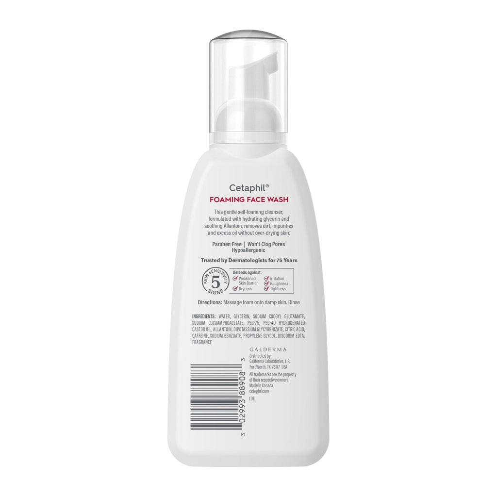Cetaphil Redness Relieving Foaming Face Wash For Sensitive Skin, 8 Fl Oz, Gently Cleanses - FENGGESTORE20