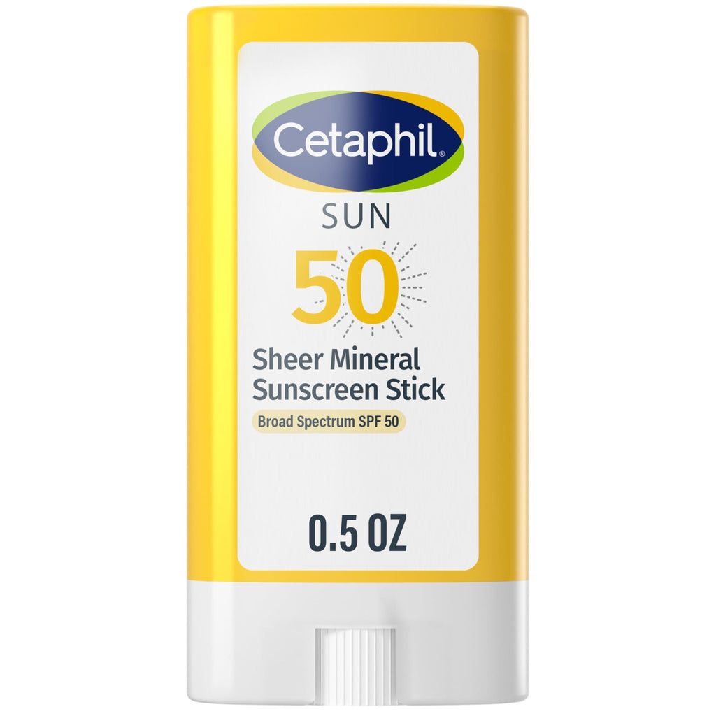 Cetaphil Sheer Mineral Sunscreen Stick for Face & Body, 0.5oz, 100% UVA/UVB Mineral Sunscreen: Zinc Oxide - FENGGESTORE20
